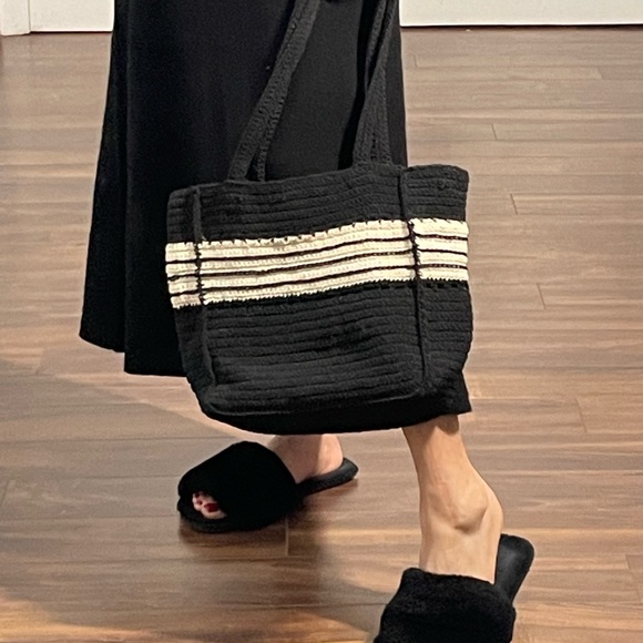 The Limited Black and Ivory Woven Handmade Toto bag - Picture 3 of 9